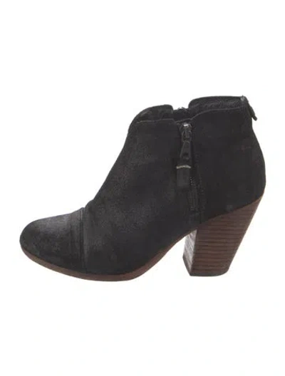 Pre-owned Rag & Bone Suede Boots In Black