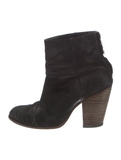 Pre-owned Rag & Bone Suede Boots In Black