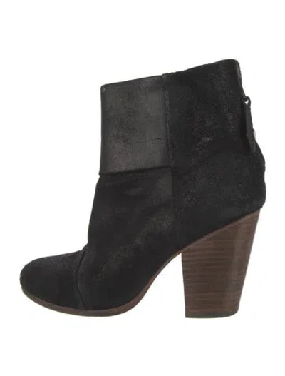 Pre-owned Rag & Bone Suede Boots In Black
