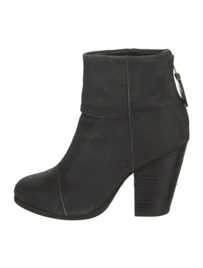 Pre-owned Rag & Bone Suede Boots In Black