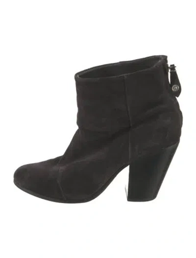 Pre-owned Rag & Bone Suede Boots In Black