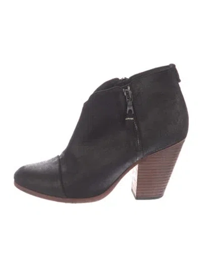 Pre-owned Rag & Bone Suede Boots In Black