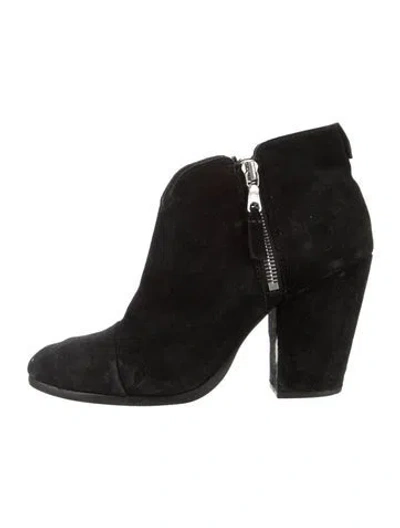 Pre-owned Rag & Bone Suede Boots In Black
