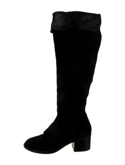 Pre-owned Rag & Bone Suede Boots In Black