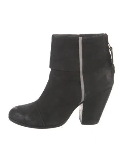 Pre-owned Rag & Bone Suede Boots In Black