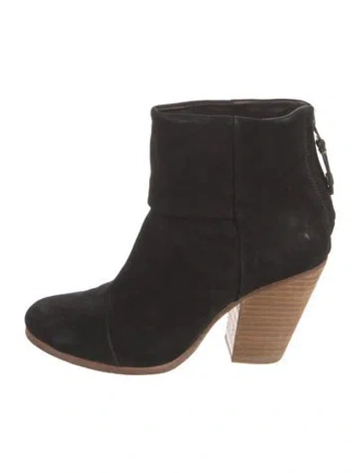 Pre-owned Rag & Bone Suede Boots In Black