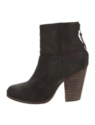 Pre-owned Rag & Bone Suede Boots In Black