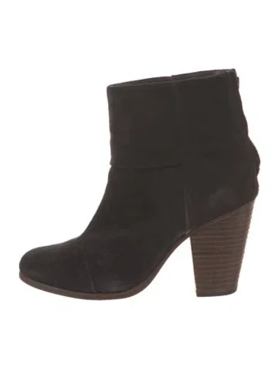Pre-owned Rag & Bone Suede Boots In Black