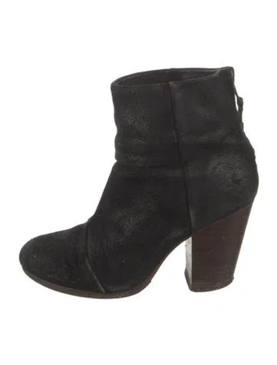 Pre-owned Rag & Bone Suede Boots In Black