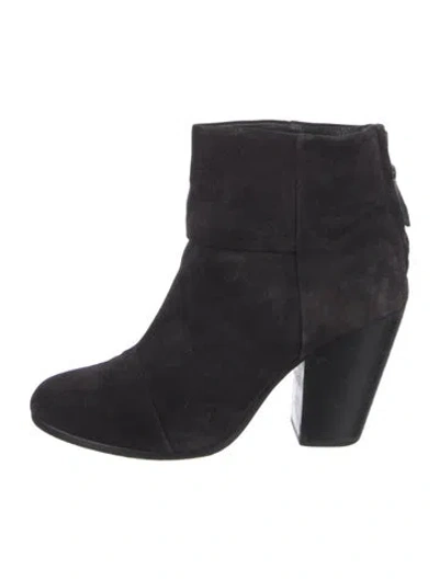 Pre-owned Rag & Bone Suede Boots In Black
