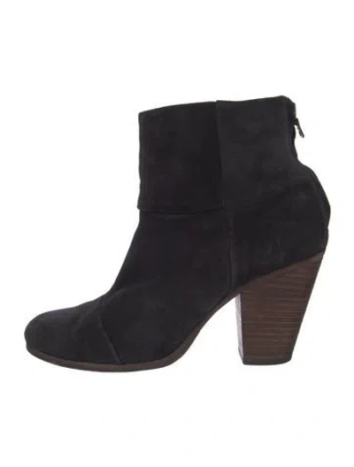 Pre-owned Rag & Bone Suede Boots In Black