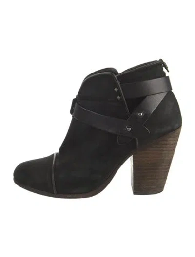 Pre-owned Rag & Bone Suede Boots In Black