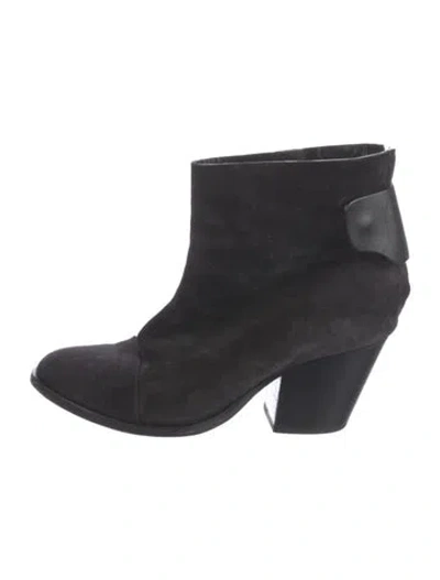 Pre-owned Rag & Bone Suede Boots In Black