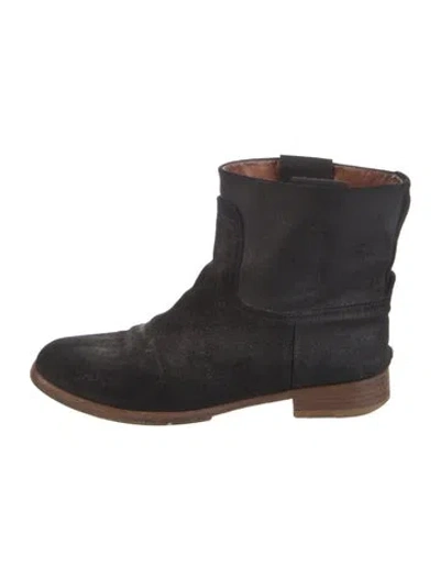 Pre-owned Rag & Bone Suede Boots In Black