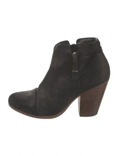 Pre-owned Rag & Bone Suede Boots In Black