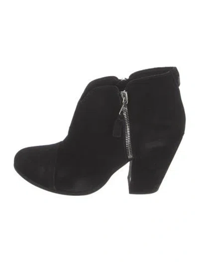 Pre-owned Rag & Bone Suede Boots In Black