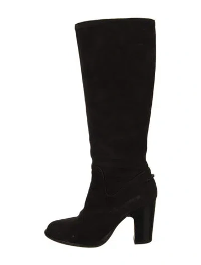 Pre-owned Rag & Bone Suede Boots In Black