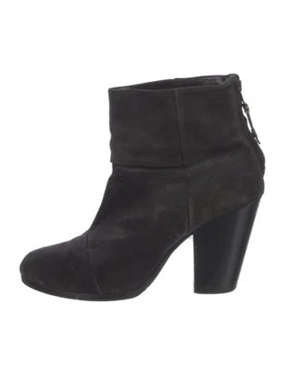 Pre-owned Rag & Bone Suede Boots In Black