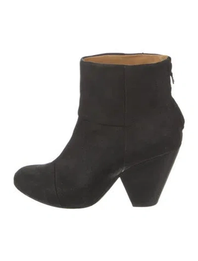 Pre-owned Rag & Bone Suede Boots In Black