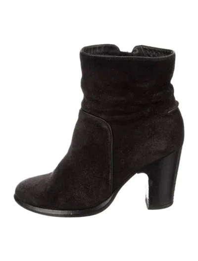 Pre-owned Rag & Bone Suede Boots In Black