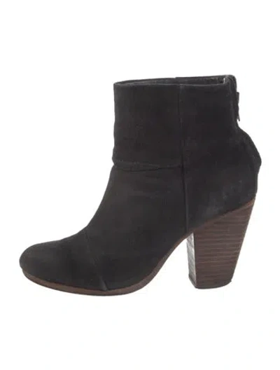 Pre-owned Rag & Bone Suede Boots In Black