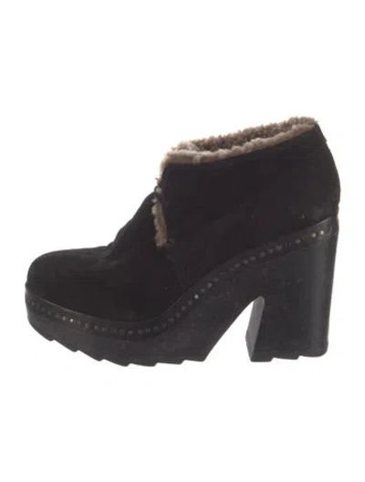 Pre-owned Rag & Bone Suede Boots In Black