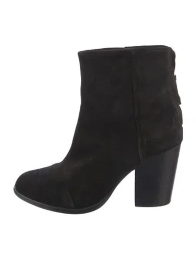 Pre-owned Rag & Bone Suede Boots In Black