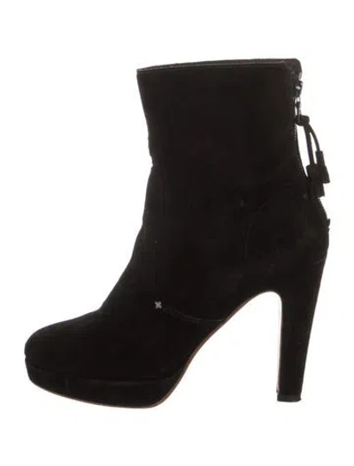 Pre-owned Rag & Bone Suede Boots In Black