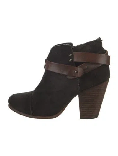 Pre-owned Rag & Bone Suede Boots In Black