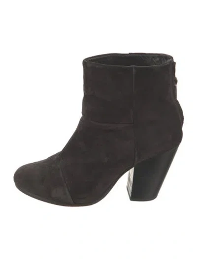 Pre-owned Rag & Bone Suede Boots In Black
