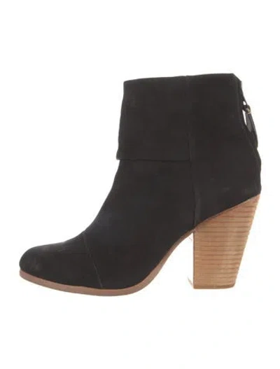 Pre-owned Rag & Bone Suede Boots In Black