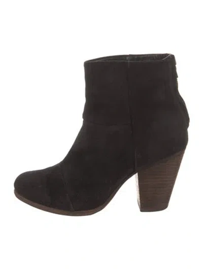 Pre-owned Rag & Bone Suede Boots In Black