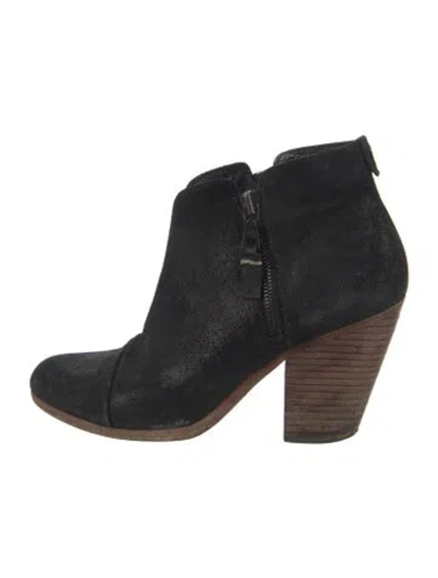 Pre-owned Rag & Bone Suede Boots In Black