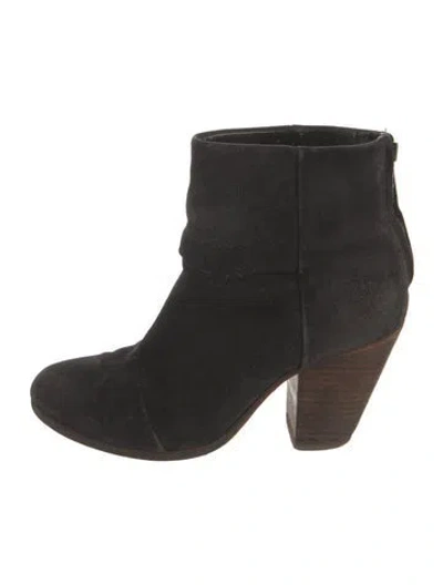 Pre-owned Rag & Bone Suede Boots In Black