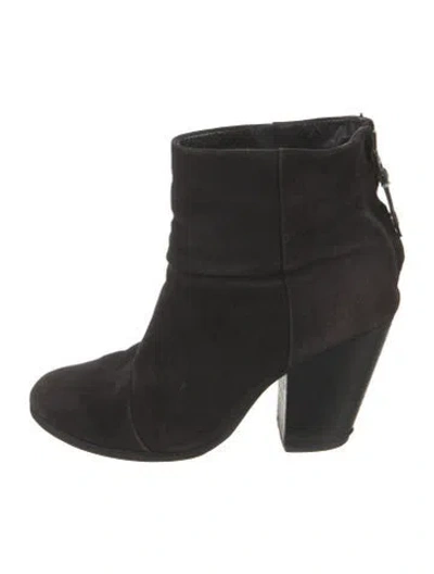 Pre-owned Rag & Bone Suede Boots In Black