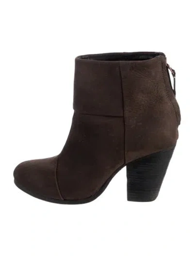 Pre-owned Rag & Bone Suede Boots In Black
