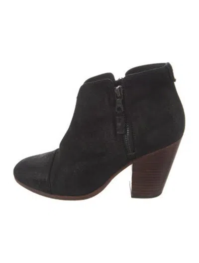 Pre-owned Rag & Bone Suede Boots In Black