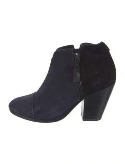 Pre-owned Rag & Bone Suede Boots In Black/blue