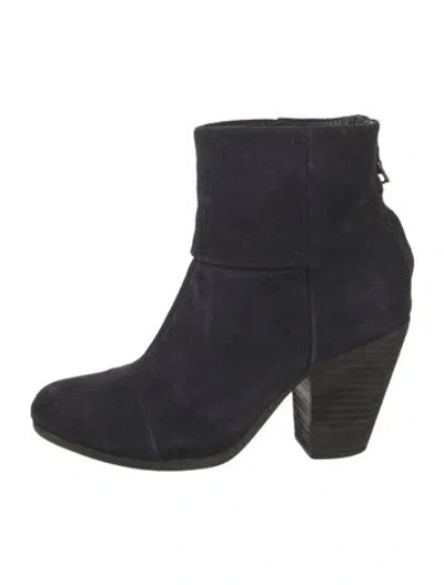 Pre-owned Rag & Bone Suede Boots In Blue