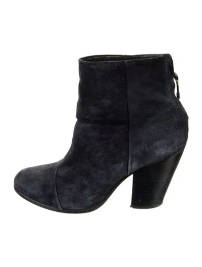 Pre-owned Rag & Bone Suede Boots In Blue