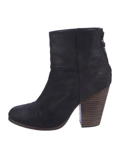 Pre-owned Rag & Bone Suede Boots In Blue