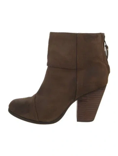 Pre-owned Rag & Bone Suede Boots In Brown