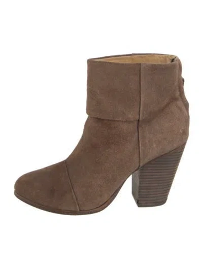 Pre-owned Rag & Bone Suede Boots In Brown