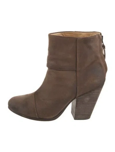 Pre-owned Rag & Bone Suede Boots In Brown