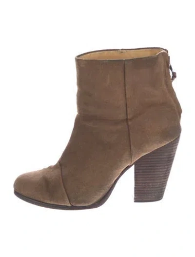 Pre-owned Rag & Bone Suede Boots In Brown