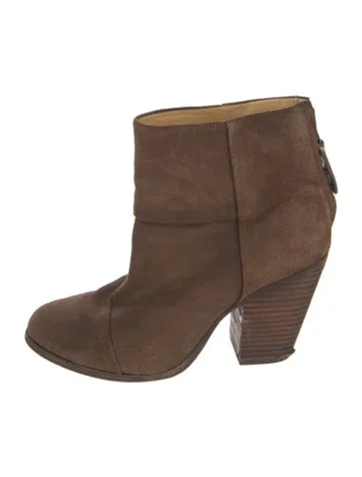 Pre-owned Rag & Bone Suede Boots In Brown