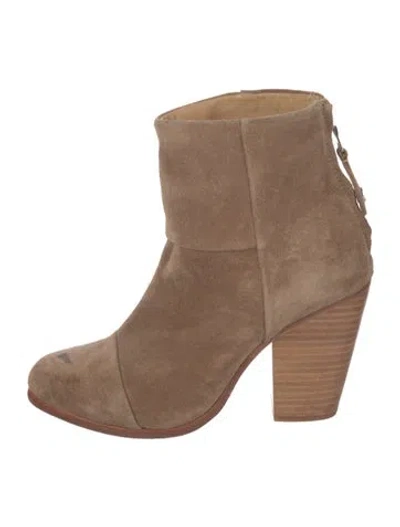 Pre-owned Rag & Bone Suede Boots In Brown/neutrals