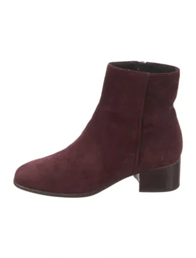 Pre-owned Rag & Bone Suede Boots In Burgundy