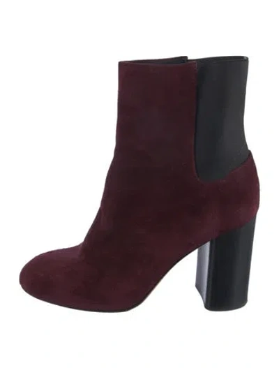 Pre-owned Rag & Bone Suede Boots In Burgundy