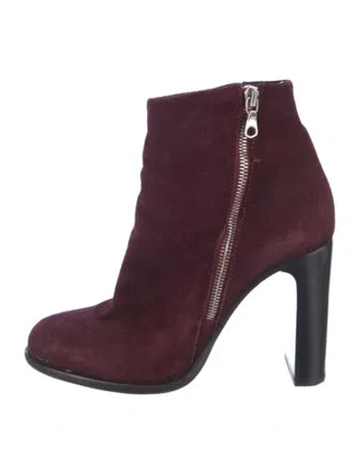 Pre-owned Rag & Bone Suede Boots In Burgundy